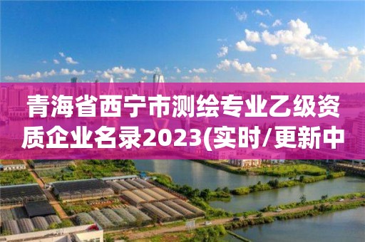 青海省西宁市测绘专业乙级资质企业名录2023(实时/更新中)