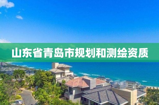 山东省青岛市规划和测绘资质