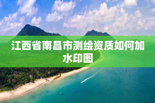 江西省南昌市测绘资质如何加水印图