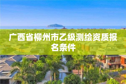 广西省柳州市乙级测绘资质报名条件