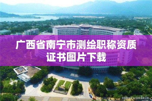 广西省南宁市测绘职称资质证书图片下载