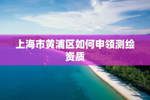 上海市黄浦区如何申领测绘资质