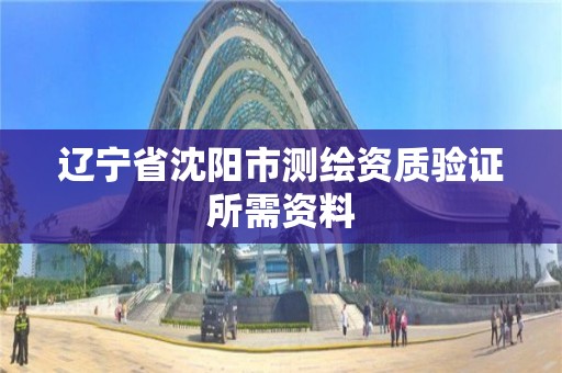 辽宁省沈阳市测绘资质验证所需资料