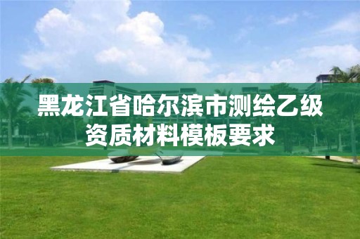 黑龙江省哈尔滨市测绘乙级资质材料模板要求