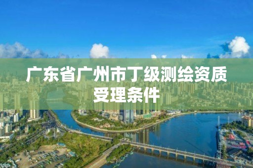 广东省广州市丁级测绘资质受理条件