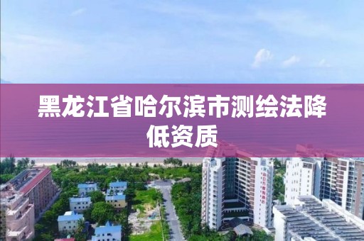 黑龙江省哈尔滨市测绘法降低资质