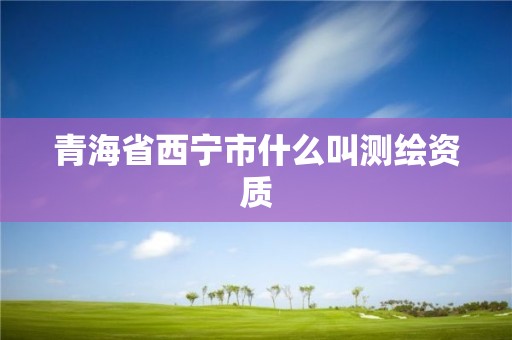 青海省西宁市什么叫测绘资质