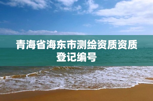 青海省海东市测绘资质资质登记编号