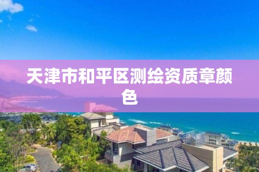 天津市和平区测绘资质章颜色