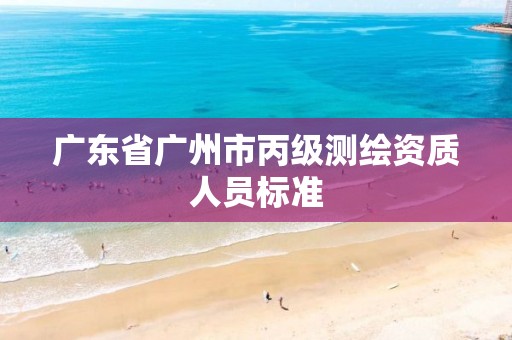 广东省广州市丙级测绘资质人员标准