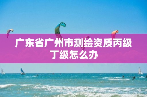 广东省广州市测绘资质丙级丁级怎么办