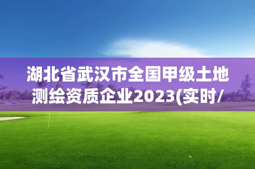 湖北省武汉市全国甲级土地测绘资质企业2023(实时/更新中)