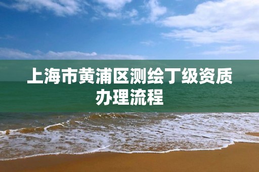 上海市黄浦区测绘丁级资质办理流程