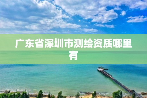 广东省深圳市测绘资质哪里有