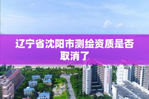 辽宁省沈阳市测绘资质是否取消了