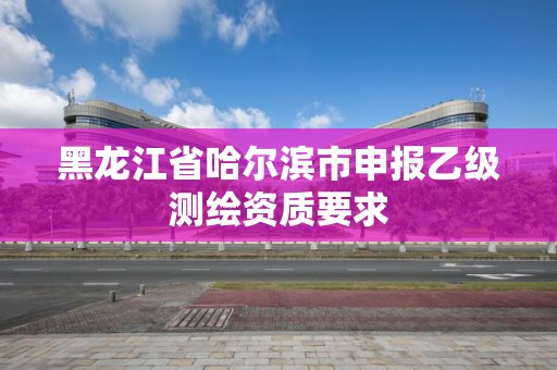 黑龙江省哈尔滨市申报乙级测绘资质要求