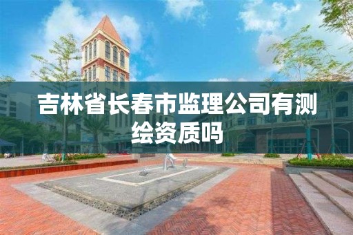 吉林省长春市监理公司有测绘资质吗