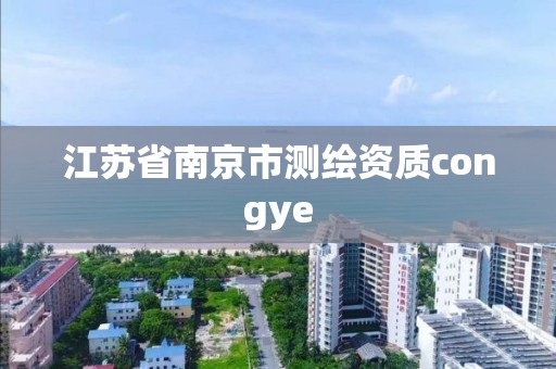 江苏省南京市测绘资质congye