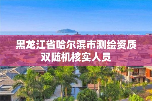 黑龙江省哈尔滨市测绘资质双随机核实人员