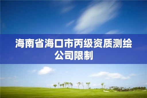 海南省海口市丙级资质测绘公司限制