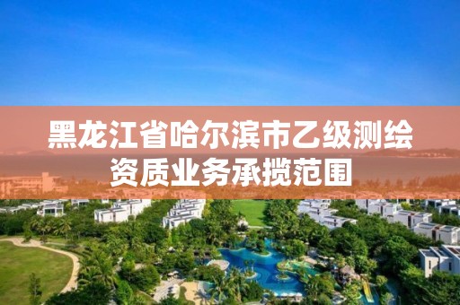 黑龙江省哈尔滨市乙级测绘资质业务承揽范围