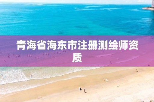 青海省海东市注册测绘师资质