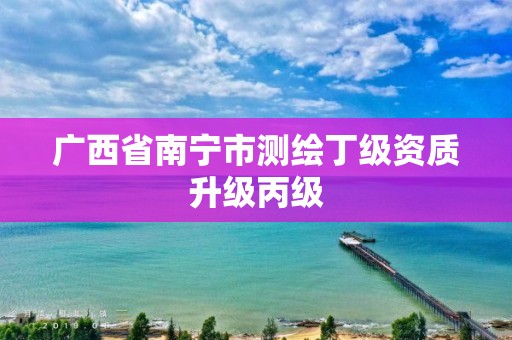 广西省南宁市测绘丁级资质升级丙级