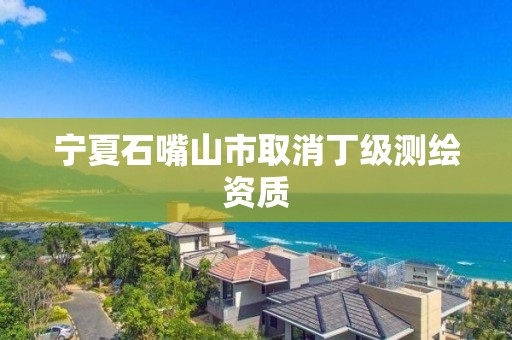 宁夏石嘴山市取消丁级测绘资质