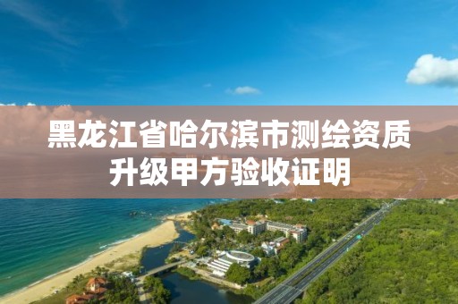 黑龙江省哈尔滨市测绘资质升级甲方验收证明