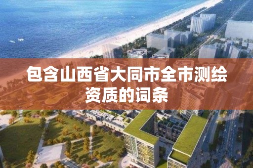 包含山西省大同市全市测绘资质的词条