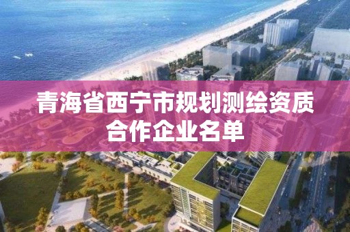 青海省西宁市规划测绘资质合作企业名单