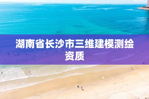 湖南省长沙市三维建模测绘资质