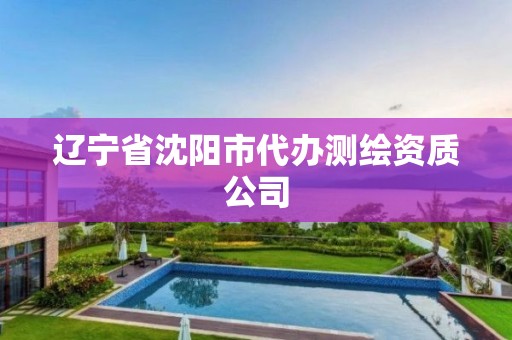 辽宁省沈阳市代办测绘资质公司