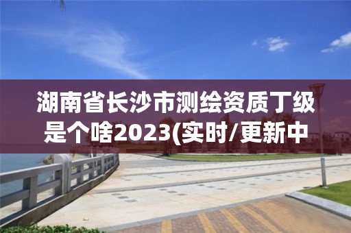 湖南省长沙市测绘资质丁级是个啥2023(实时/更新中)