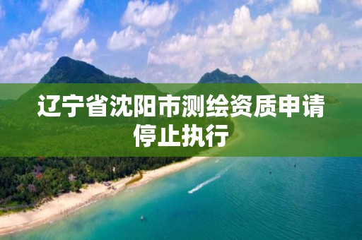 辽宁省沈阳市测绘资质申请停止执行