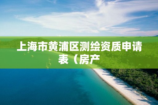 上海市黄浦区测绘资质申请表（房产