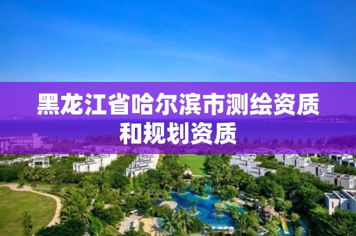 黑龙江省哈尔滨市测绘资质和规划资质