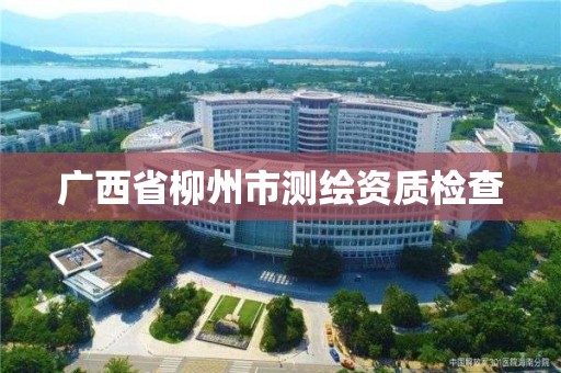 广西省柳州市测绘资质检查