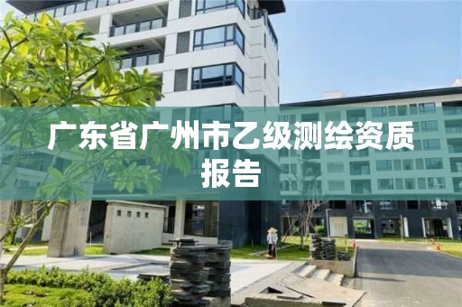 广东省广州市乙级测绘资质报告