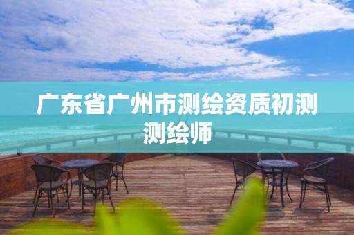 广东省广州市测绘资质初测测绘师