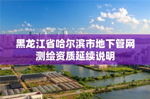 黑龙江省哈尔滨市地下管网测绘资质延续说明