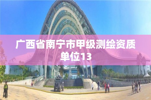 广西省南宁市甲级测绘资质单位13