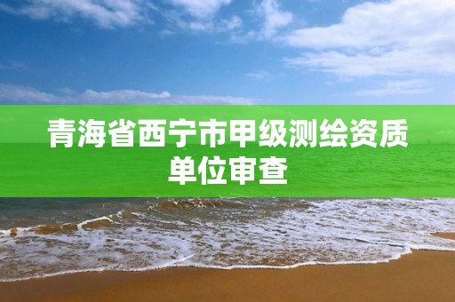 青海省西宁市甲级测绘资质单位审查