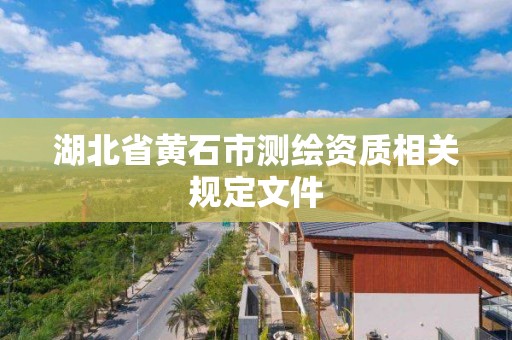 湖北省黄石市测绘资质相关规定文件