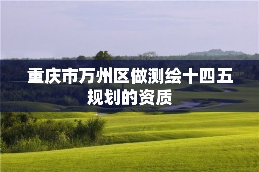 重庆市万州区做测绘十四五规划的资质