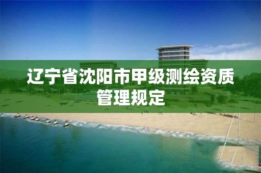 辽宁省沈阳市甲级测绘资质管理规定