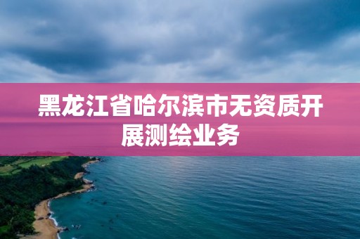 黑龙江省哈尔滨市无资质开展测绘业务