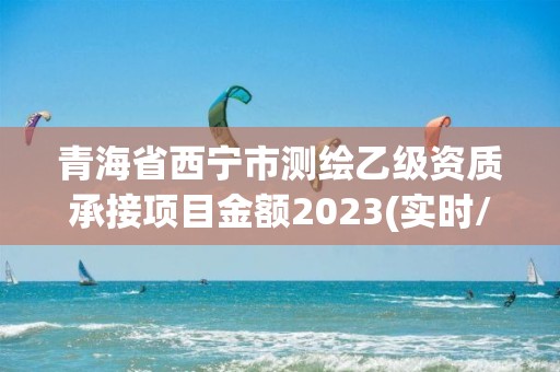 青海省西宁市测绘乙级资质承接项目金额2023(实时/更新中)