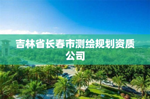 吉林省长春市测绘规划资质公司