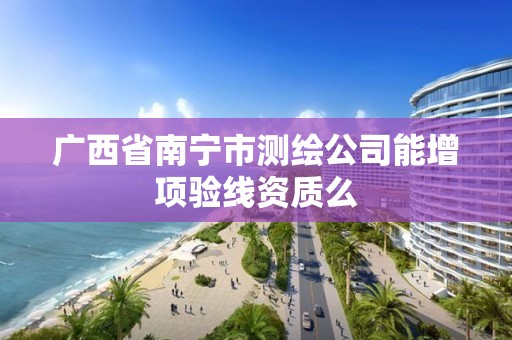 广西省南宁市测绘公司能增项验线资质么